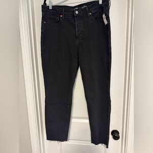Old Navy OG Straight Ankle Raw Edge Black Jeans